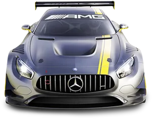 Mercedes A M G_ G T3_ Race_ Car_ Front_ View.png PNG Image