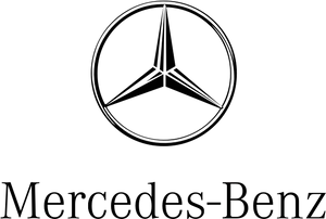 Mercedes Benz Logo Blackand White PNG Image