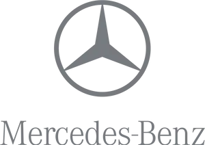 Mercedes Benz Logo Blue Background PNG Image