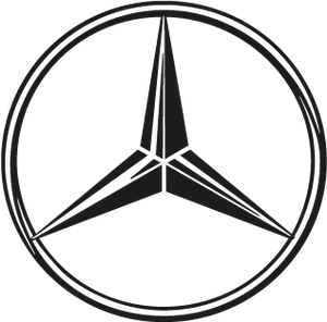 Mercedes Benz Logo Simple Outline PNG Image