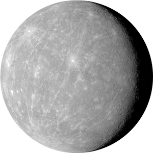 Mercury Planet Surface Texture PNG Image