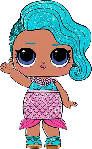 Mermaid Themed L O L Surprise Doll PNG Image