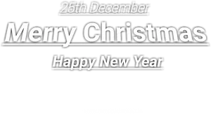 Merry Christmas Happy New Year Greeting PNG Image