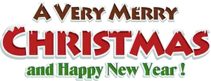 Merry Christmas Happy New Year Greeting PNG Image