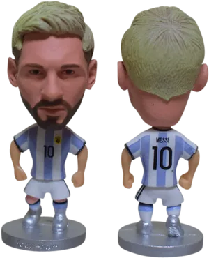 Messi Figure Frontand Back View PNG Image