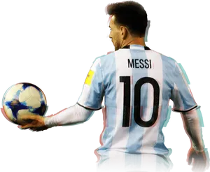 Messi Number10 Argentina Jersey PNG Image