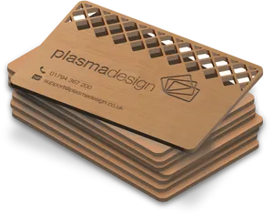 Metal Business Cards Stacked Design PNG Image