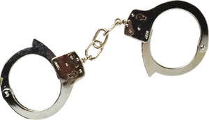 Metal Handcuffs Isolated PNG Image