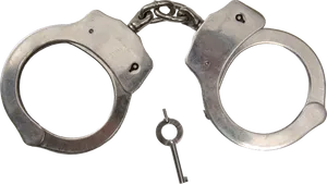 Metal Handcuffswith Key PNG Image