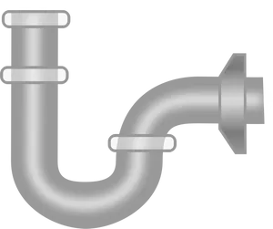 Metal Pipe Elbow Connection PNG Image