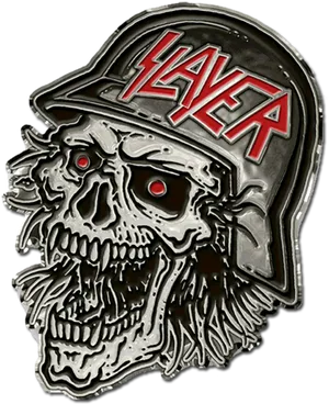 Metal Skullwith Helmetand Logo PNG Image