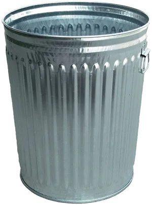 Metal Trash Can Isolated PNG Image