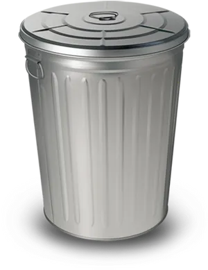 Metal Trash Can3 D Rendering PNG Image