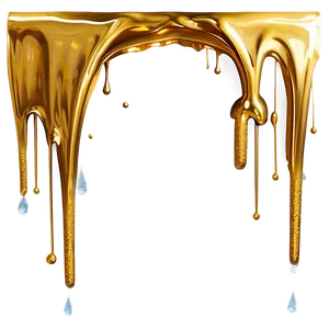 Metallic Gold Glitter Drip Png Yvv15 PNG Image