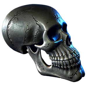 Metallic Pirate Skull Graphic PNG Image