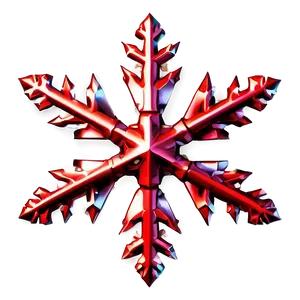 Metallic Red Snowflake Png 06282024 PNG Image