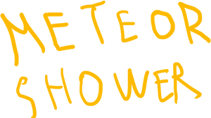 Meteor Shower Yellow Text Illustration PNG Image