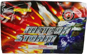 Meteor Storm Fireworks Packaging PNG Image