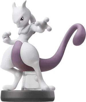 Mewtwo Amiibo Figure PNG Image