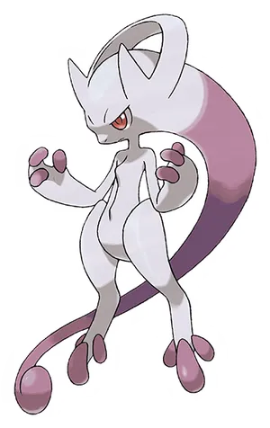 Mewtwo Pokemon Character PNG Image