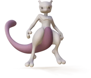 Mewtwo Pokemon3 D Model PNG Image