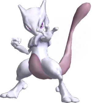 Mewtwo Power Stance PNG Image