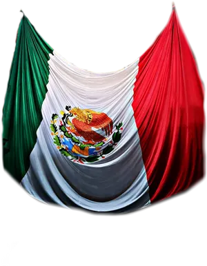 Mexican Flag Display PNG Image