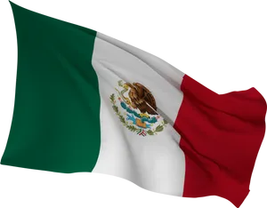 Mexican Flag Waving PNG Image