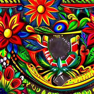 Mexican Floral Motifs Png Yox66 PNG Image