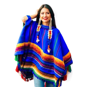 Mexican Poncho Fiesta Wear Png Ocv PNG Image