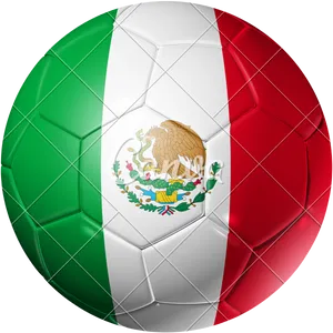 Mexico Flag Soccer Ball PNG Image