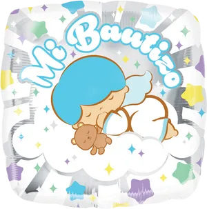 Mi Bautizo Balloon Design PNG Image