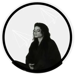 Michael Jackson Contemplative Pose PNG Image