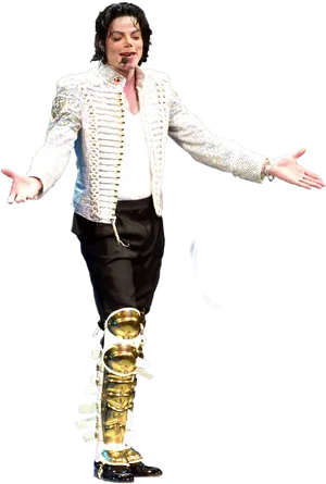 Michael Jackson Iconic Pose PNG Image