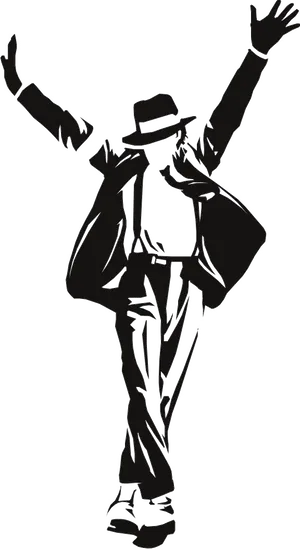 Michael Jackson Silhouette Dancing PNG Image