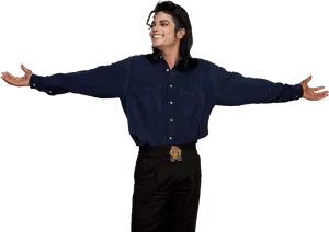 Michael Jackson Welcoming Pose PNG Image