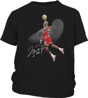 Michael Jordan Slam Dunk Tshirt Design PNG Image