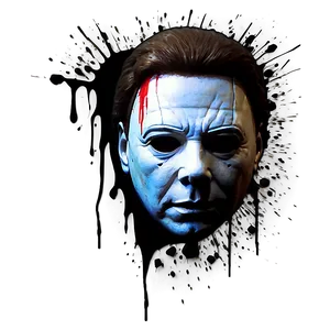 Michael Myers Face With Blood Splatter Png 06292024 PNG Image