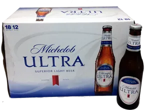 Michelob Ultra Beer Packand Bottles PNG Image