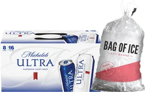 Michelob Ultra Beerand Ice Bag PNG Image