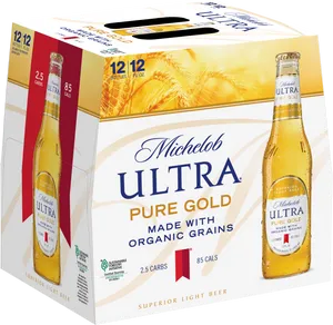 Michelob Ultra Pure Gold Beer Pack PNG Image