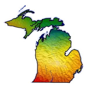 Michigan Contour Map Png Ask84 PNG Image