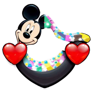 Mickey And Minnie Heart Png Qyv PNG Image