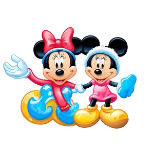 Mickey And Minnie Winter Fun Png 74 PNG Image