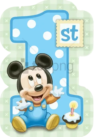 Mickey_ First_ Birthday_ Celebration PNG Image