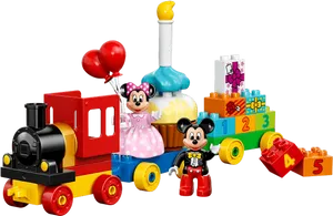 Mickey Minnie Birthday Train Toy PNG Image