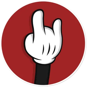 Mickey Mouse Hand Gesture PNG Image