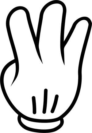 Mickey Mouse Hand Gesture PNG Image