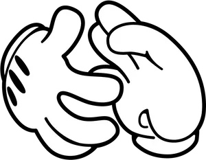 Mickey Mouse Hands Vector PNG Image