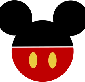 Mickey Mouse Iconic Earsand Costume PNG Image